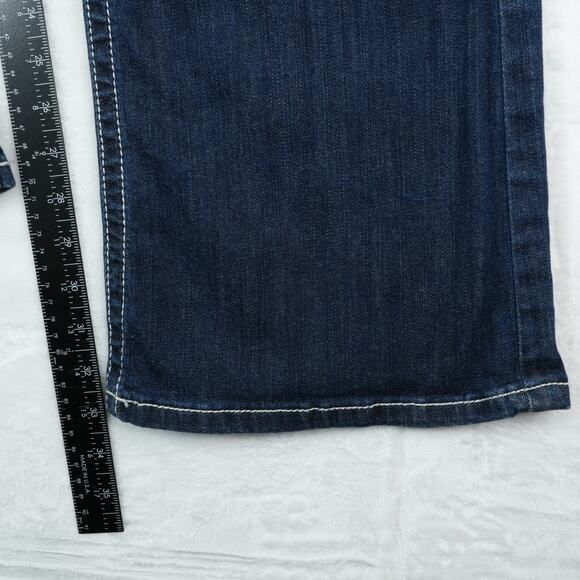 Ariat Real Denim Jeans Womens 34R Mid Rise Stretch Entwined Boot Cut Western - Picture 12 of 14